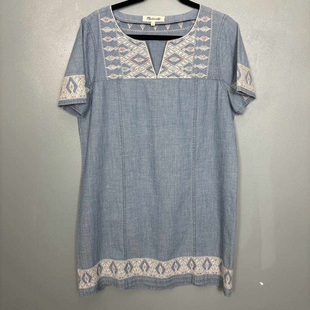 Blue Patterned Dress by Madewell